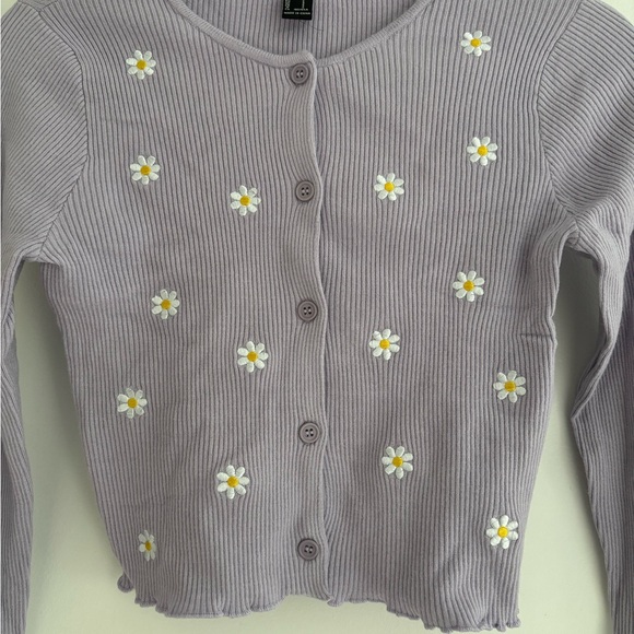 Forever 21 Light Lavender Ribbed Button Cardigan - Picture 4 of 6